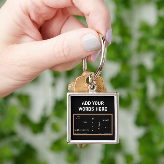Porte-clés Tableau noir de maths (main)