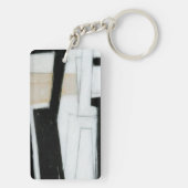 Porte-clés Tableau noir et blanc Abstrait (Dos)