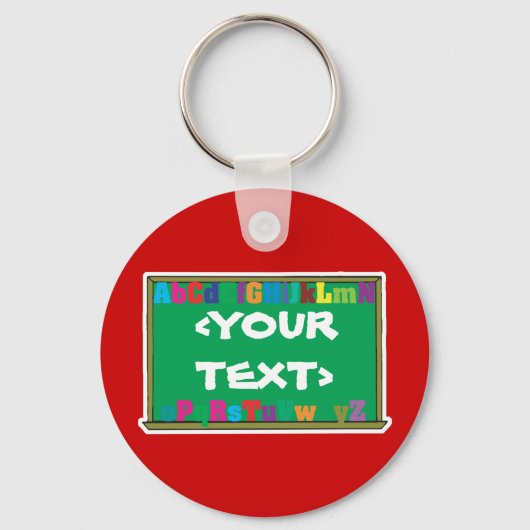 Porte-clés Tableau noir personnalisable, <YOURTEXT> (Recto)