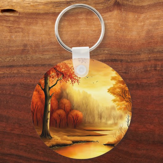 Porte-clés Tableau Paysage Automne-87546 (Verso)