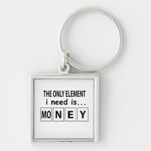 Porte-clés Tableau Périodique Argent Élément Drôle Tableau Pé