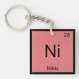 Porte-clés Tableau périodique de l'élément de chimie de Nikki