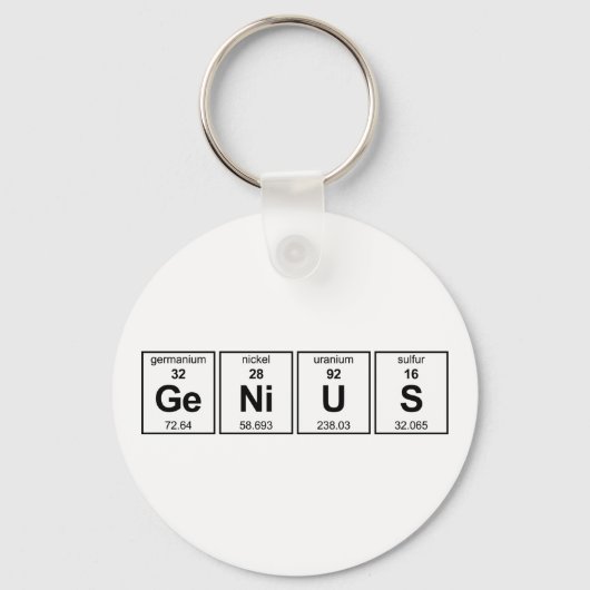 Porte-clés Tableau périodique GeNiUS (Recto)
