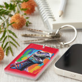 Porte-clés Tableau Portrait D'Un Tyrannosaurus Rex | T-Rex (Devant droit)