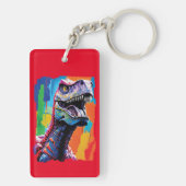 Porte-clés Tableau Portrait D'Un Tyrannosaurus Rex | T-Rex (Dos)