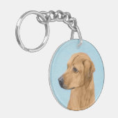 Porte-clés Tableau Rhodesian Ridgeback - Art Chien original (Devant gauche)