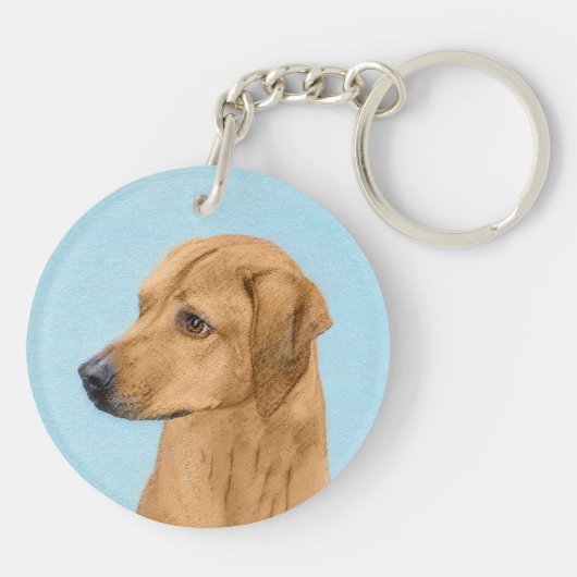 Porte-clés Tableau Rhodesian Ridgeback - Art Chien original (Dos)