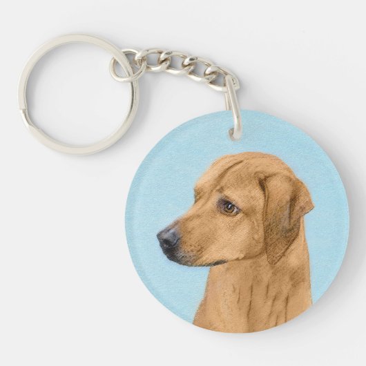 Porte-clés Tableau Rhodesian Ridgeback - Art Chien original (Devant)