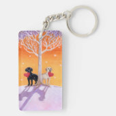 Porte-clés Tableaux d'hiver personnalisés (Dos)