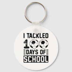 Porte-clés Tacklé 100 Jours De Football De Soccer Scolaire