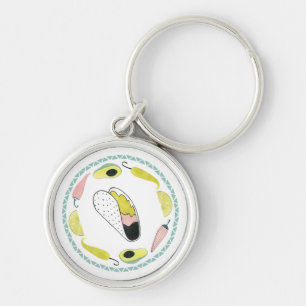 Porte-clés Taco à propos d'amour   Taco Element Circle