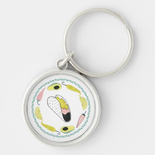 Porte-clés Taco à propos d'amour | Taco Element Circle (Devant)