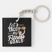 Porte-clés Taco ‘À propos de mes objectifs de remise en forme (Dos)