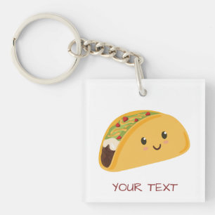 Porte-clés Taco-accès personnalisé par taco mignon de Kawai