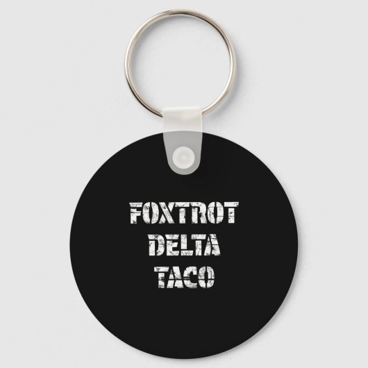 Porte-clés Taco Delta Foxtrot Rétro (Recto)