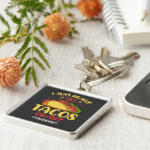 Porte-clés Taco Funny Dit Que J'Aime Vraiment Les Tacos (Côté)