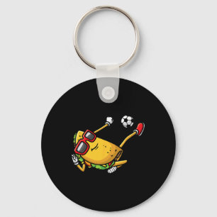 Porte-clés Taco Jouant Au Football Mexicain Cinco De Mayo Enf