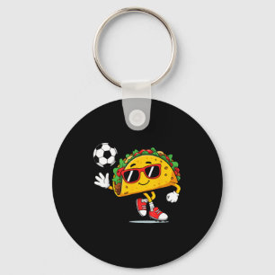 Porte-clés Taco jouant au football mexicain cinco de mayo som
