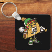 Porte-clés Taco Jouer De Baseball Softball Tacos Festi Mexica (Recto)