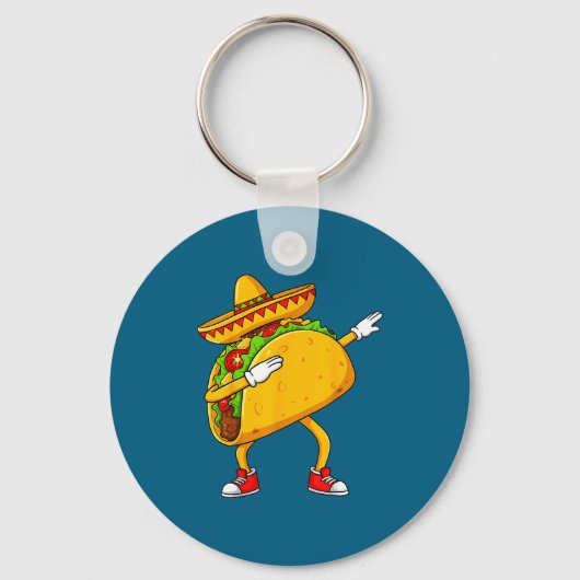 Porte-clés Taco mexicain dabbing drôle cinco de mayo (Recto)