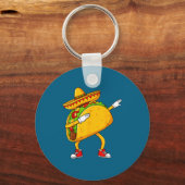 Porte-clés Taco mexicain dabbing drôle cinco de mayo (Recto)
