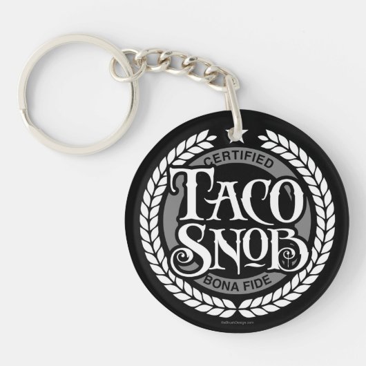 Porte-clés Taco Snob - amant amusant du taco (Devant)