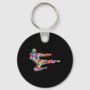 Porte-clés Taekwondo Kick Martial Arts Boy Hommes Kids Karate