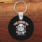 Porte-clés Taekwondo Panda Drôle Tkd Coréen (Recto)