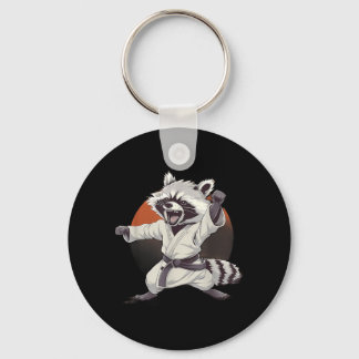 Porte-clés Taekwondo Raccoon Kickboxing Animall Jiu-Jitsu