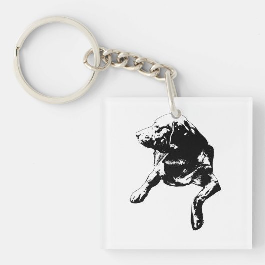 Porte-clés Tag de garde minuscule, Lab (Devant)