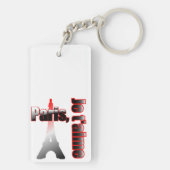 Porte-clés T'aime Paris de Je avec Tour Eiffel (Dos)