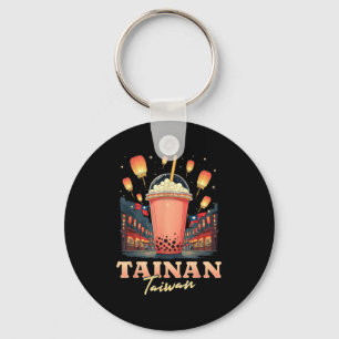 Porte-clés Tainan Taiwan Boba Bubble Thé Souvenir Taïwanais