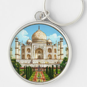 Porte-clés 🕌 Taj Mahal dans un cadre orné pour souvenir de v