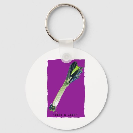 Porte-clés take a leek Fuchsia (Recto)