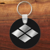 Porte-clés Takeda Clan Kamon Argent Chrome (Recto)