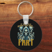 Porte-clés Talk Behind Your Back Fart Skeleton Funny Saying M (Recto)