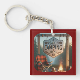 Porte-clés Talk Camping to Me -- Funny Adventure Keychain