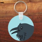 Porte-clés Talking Raven - ajoutez votre propre texte (Recto)