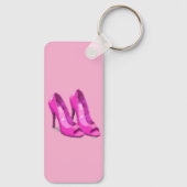 Porte-clés Talons hauts roses de style pixel art 64 bits (Verso)