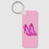 Porte-clés Talons hauts roses de style pixel art 64 bits (Recto)