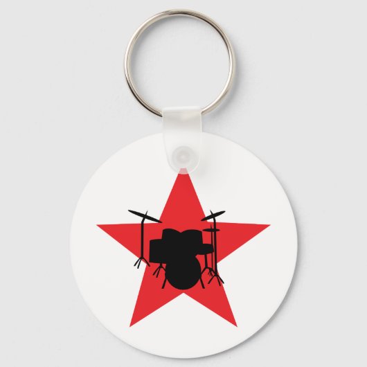 Porte-clés tambour étoile rouge (Recto)