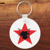 Porte-clés tambour étoile rouge (Recto)