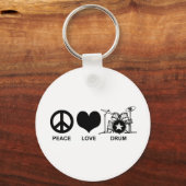 Porte-clés Tambour Peace Love (Recto)