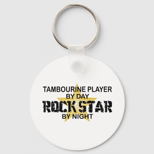 Porte-clés Tambourine Rock Star par nuit (Recto)