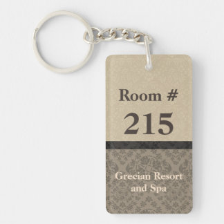 Porte-clés Tan et porte - clé Brown de Rooom d'hôtel de