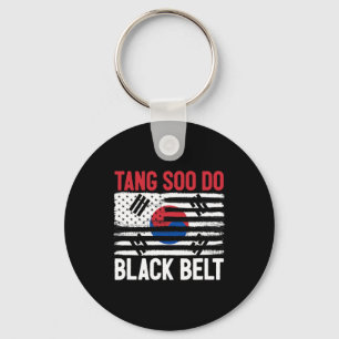 Porte-clés Tang Soo Do Black Belt Karate Fighter Coréen Marti