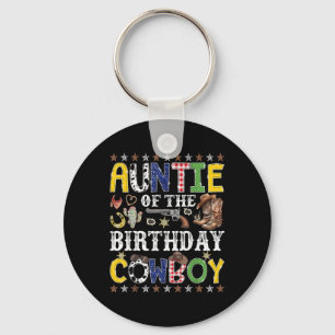 Porte-clés Tante De L'Anniversaire Cowboy Western Rodeo Tante