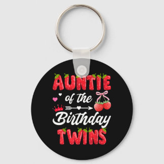 Porte-clés Tante des jumelles anniversaire 1ère fille d'anniv