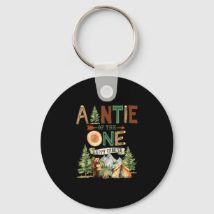 Porte-clés Tante du campeur heureux pour son 1er anniversaire