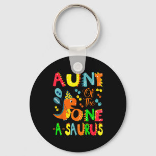 Porte-clés Tante du garçon du premier anniversaire de One-a-s